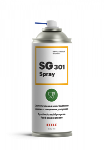 Термо- и водостойкая пластичная смазка EFELE SG-301 Spray с пищевым допуском NSF H1
