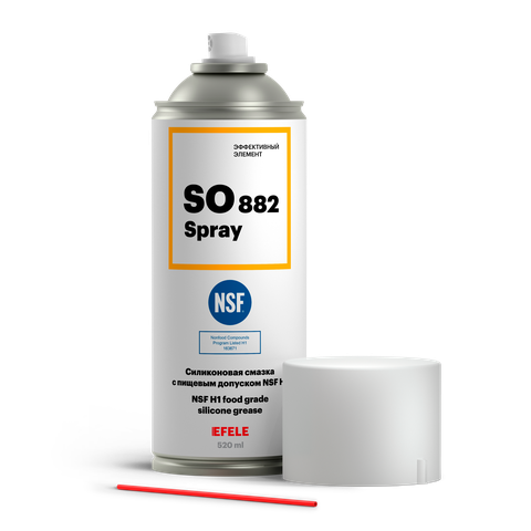Многофункциональная силиконовая смазка EFELE SO-882 Spray с пищевым допуском — 520 мл