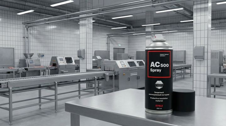 Жидкая изолента EFELE AC-500 Spray востребована мясоперерабатывающими предприятиями