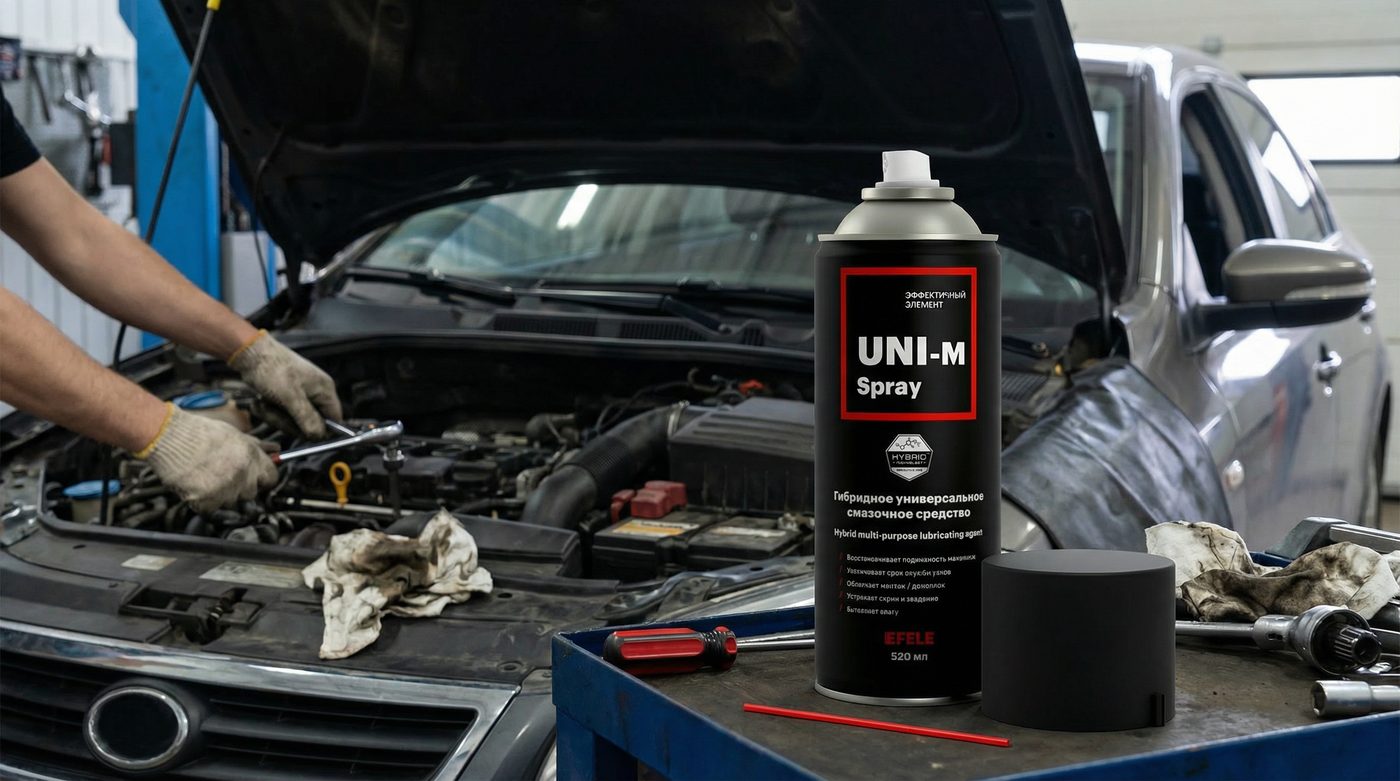 В новой фасовке начала выпускаться универсальная смазка EFELE UNI-M SPRAY