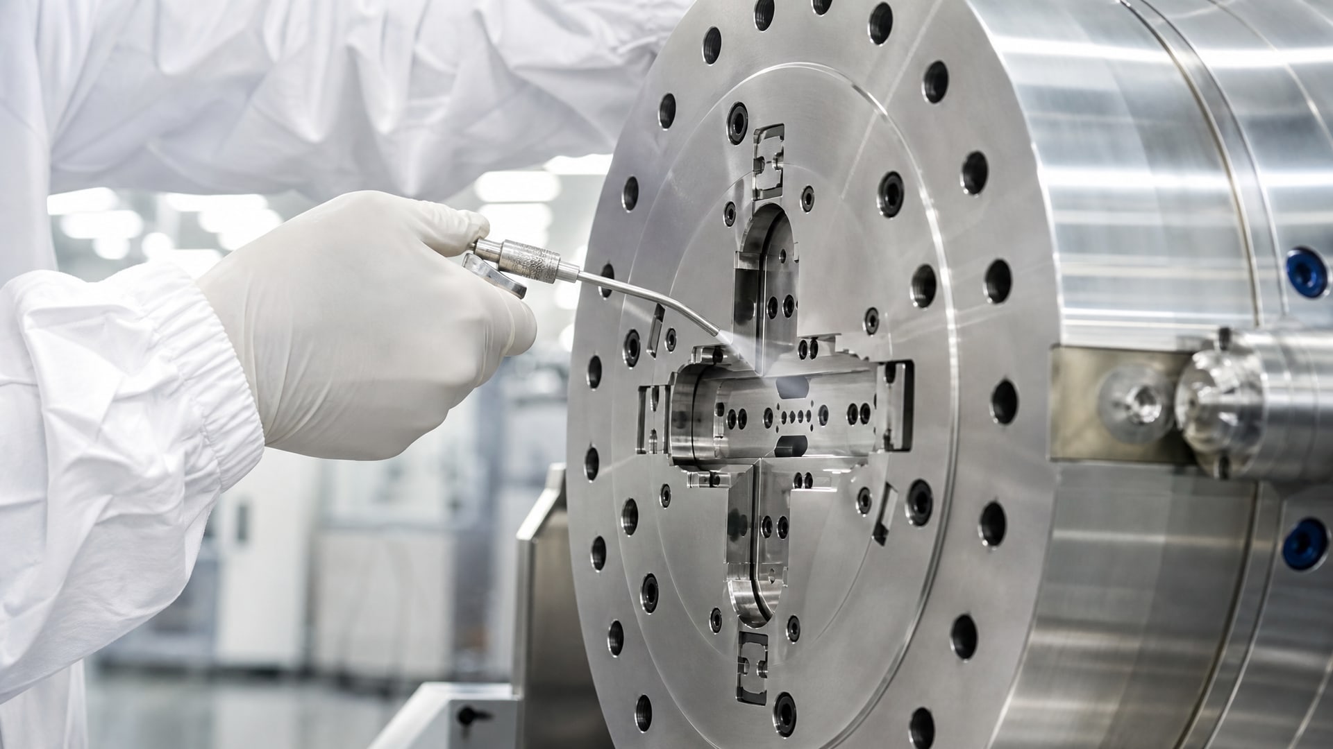Разделительный состав полимер наносят на очищенную экструзионную матрицу для пробного цикла.
